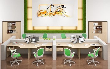 Набор мебели в офис SIMPLE с эргономичными столами и тумбами в Пскове - предосмотр 6